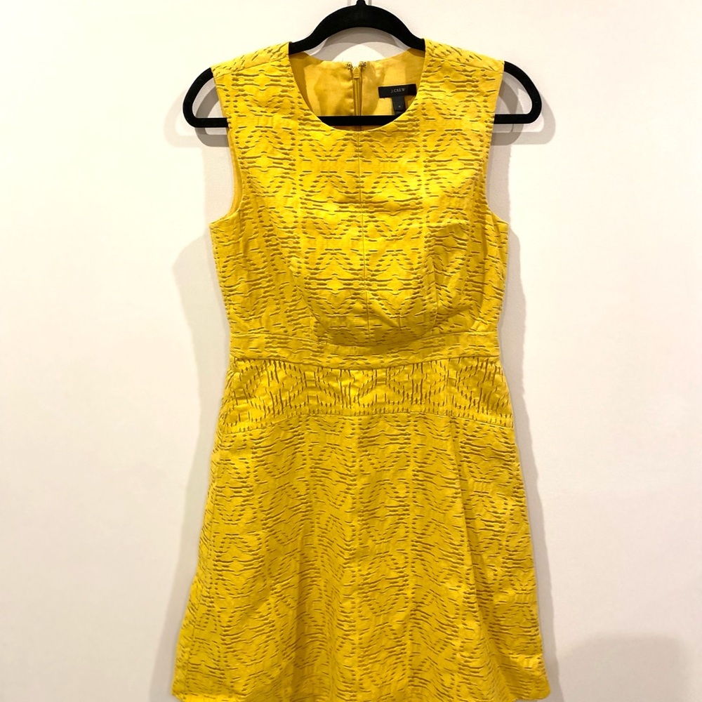 J.Crew size 4 yellow dress-good condition